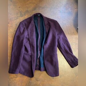 Express Deep Red/Purple/Burgundy Wool Men's Blazer S Slim